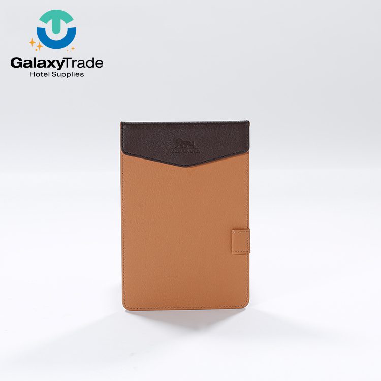 Galaxy hotel guest room leather products check in folder - Image 25