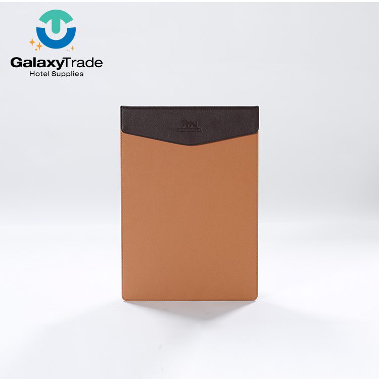 Galaxy hotel guest room leather products check in folder - Image 24