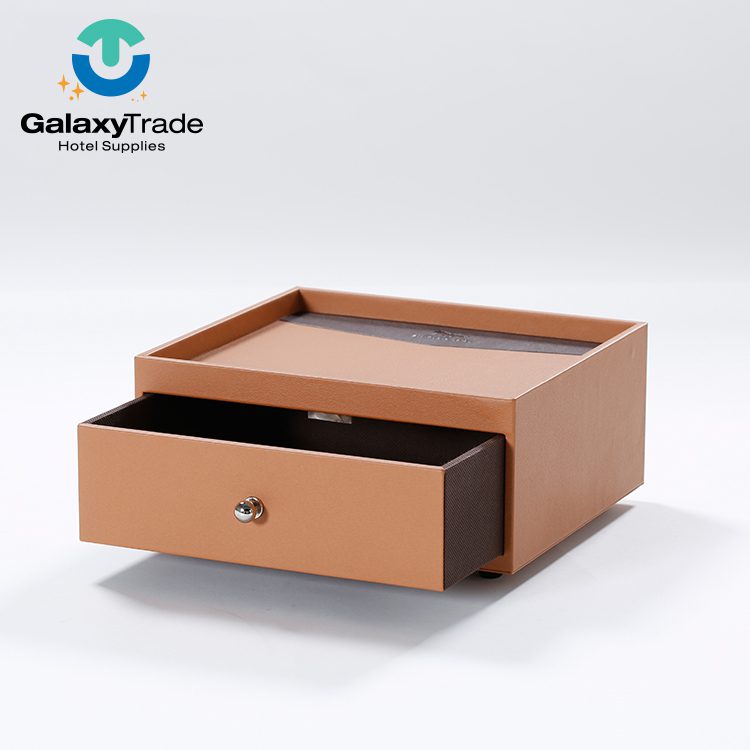 Galaxy hotel guest room leather products check in folder - Image 19