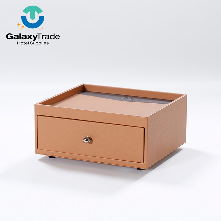 Galaxy hotel guest room leather products check in folder - Image 18