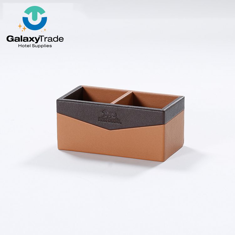 Galaxy hotel guest room leather products check in folder - Image 15