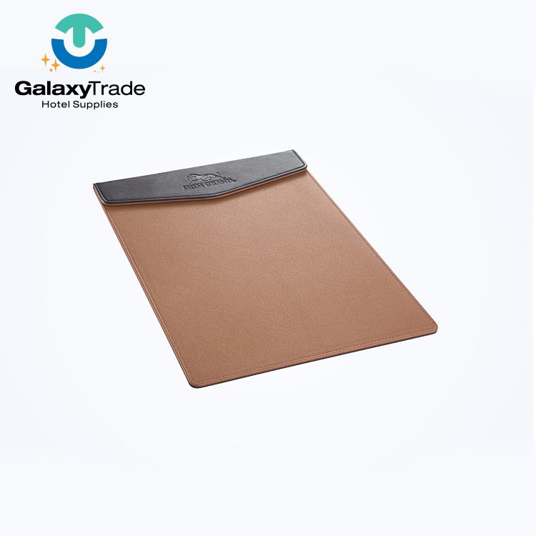 Galaxy hotel guest room leather products check in folder - Image 13