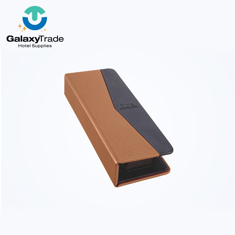 Galaxy hotel guest room leather products check in folder - Image 12