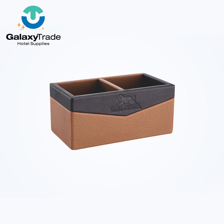 Galaxy hotel guest room leather products check in folder - Image 4