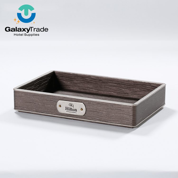 Galaxy Hotel Beige Leather Sets Guestroom Leather PU Items For Hotel Amenities - Image 10