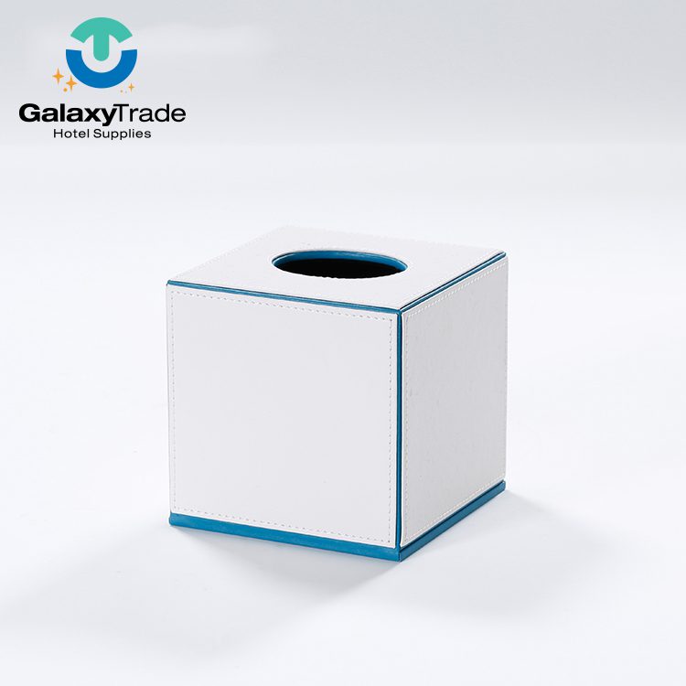 Galaxy popular restaurant hotel supplies high quality leather accessories set hotel leather supplies box wood tissue box - Image 18
