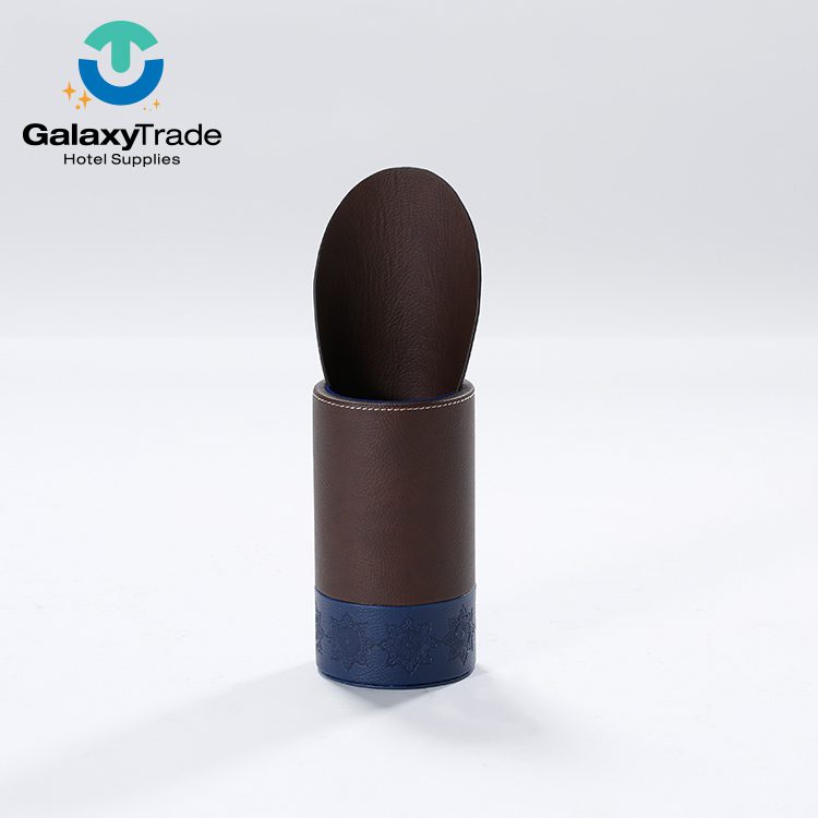 Galaxy Hot Selling Accessories Hotel Leather Goods Products 5-star Hotel Room Brochure Stand hotel Napkin Holder Leather Product Set - Image 15