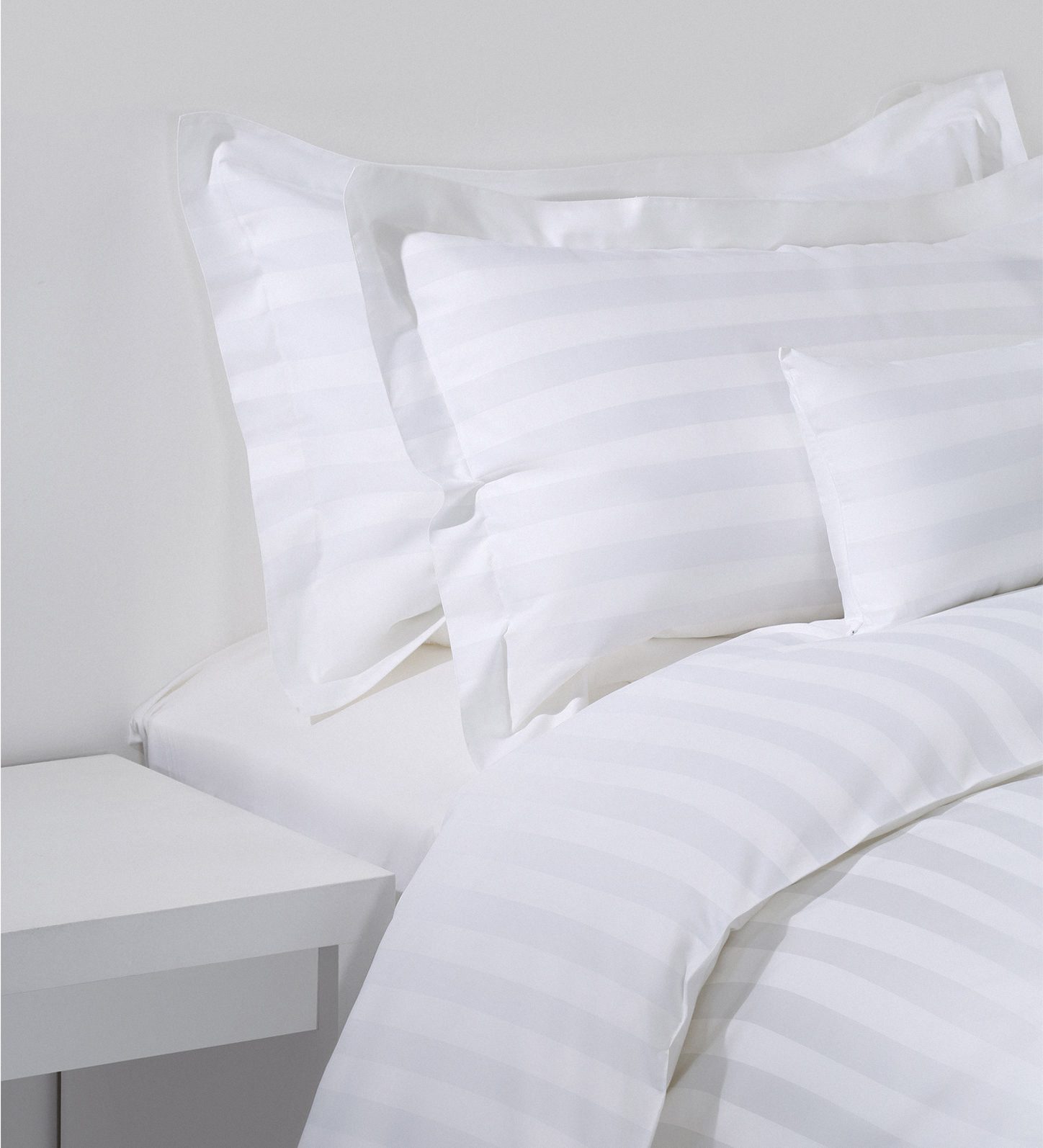 Luxury 400TC Cotton Stripe Queen Bedding Set with Duvet Cover for Hotels - Image 4