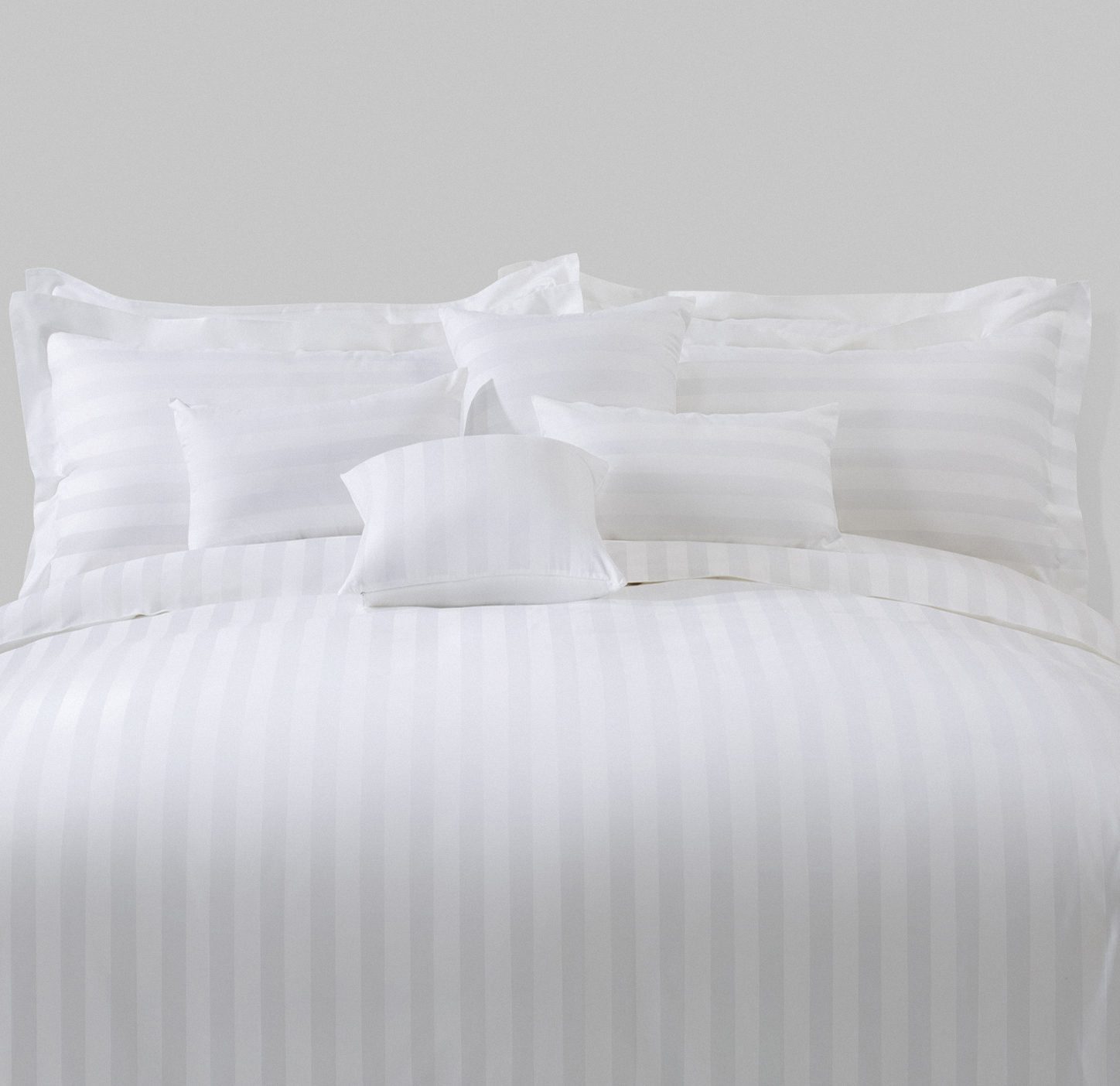 Luxury 400TC Cotton Stripe Queen Bedding Set with Duvet Cover for Hotels - Image 3