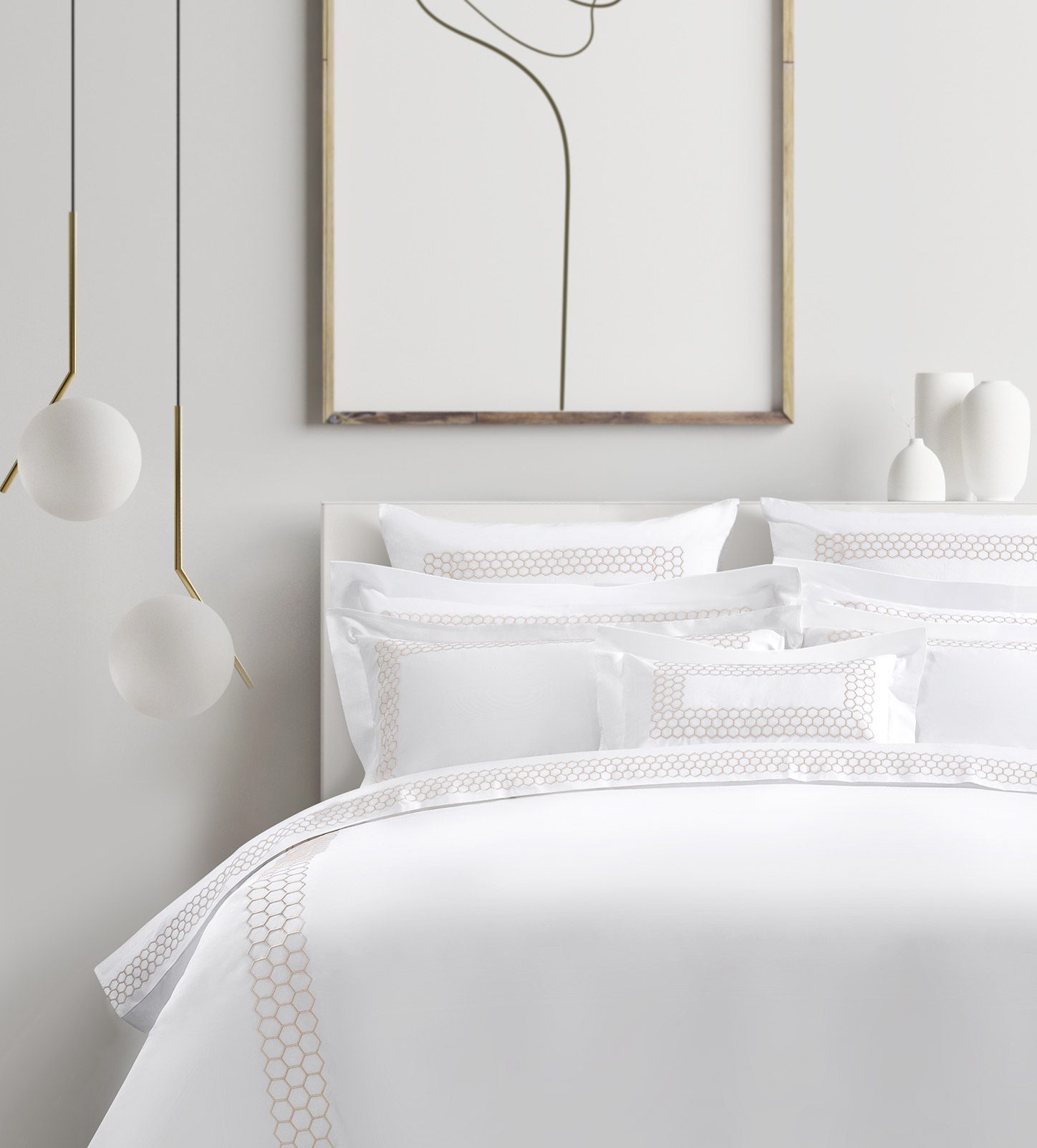 100% Cotton White Hotel Bedding Set with Pillowcases, Flat & Fitted Sheets – Custom Logo Available - Image 5