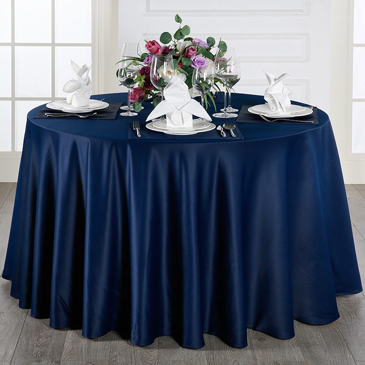 Round Blue Tablecloth – Solvent-Free, Eco-Friendly Material for Hotels & Events - Image 3