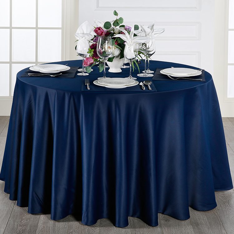 Round Blue Tablecloth – Solvent-Free, Eco-Friendly Material for Hotels & Events - Image 2