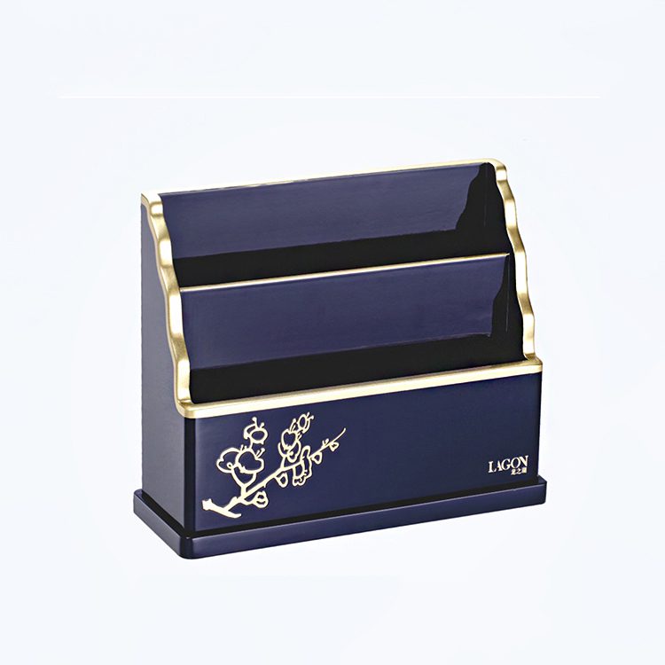 GALAXY Luxury custom wood leather supplies tissue box pen holder gift desk Hotel set desk tray office desk set accessories - Image 9
