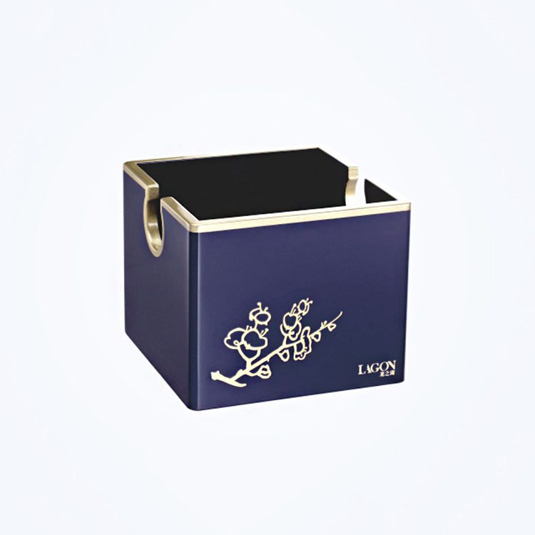 GALAXY Luxury custom wood leather supplies tissue box pen holder gift desk Hotel set desk tray office desk set accessories - Image 6