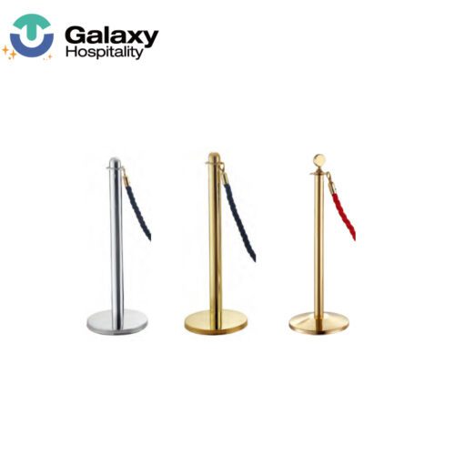 GALAXY Hotel Lobby & Wedding Rope Barrier Stanchion | Decorative Queue Railing Stand for Events & Walkway Management