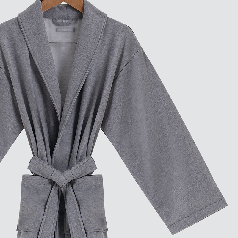 GALAXY New Knitted Sweater Material Green Fruit Collar Bathrobe Collection Unisex Family Bath Robes Couple Hotel Robe - Image 3