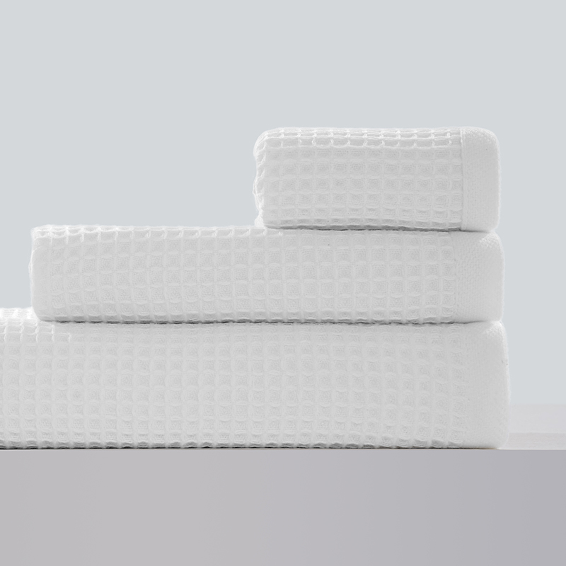 GALAXY High Quality Hotel White Waffle Towel Set 5 Star luxury soft hotel hand towel set 100% cotton 16S 140*70 bath towel - Image 3
