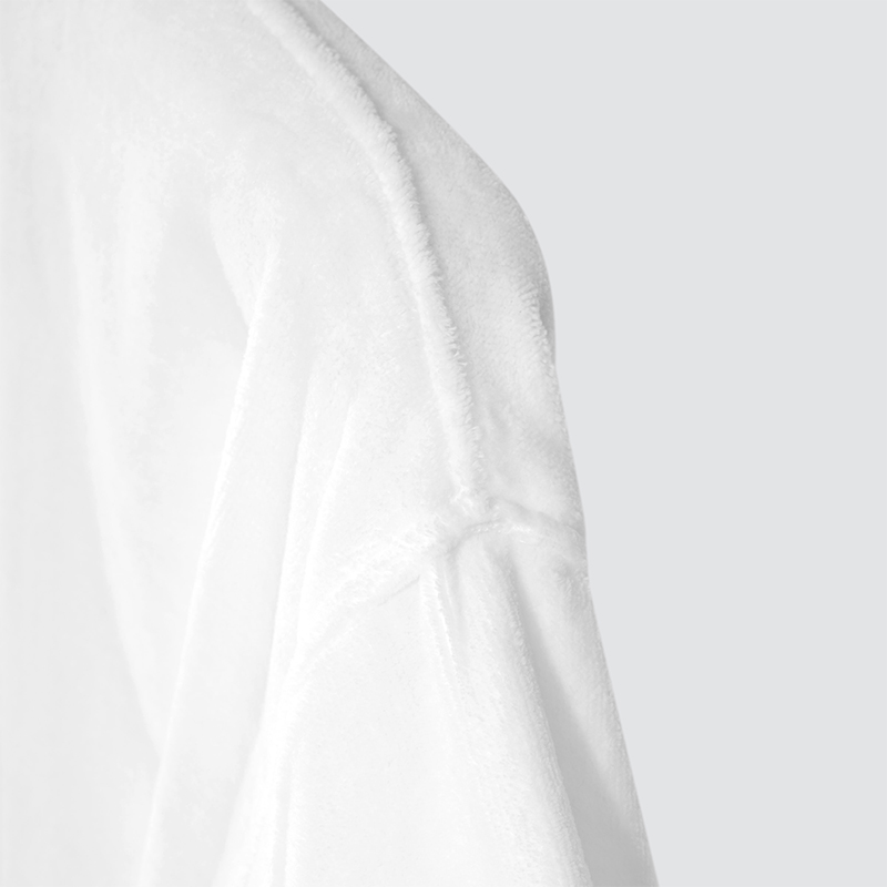 GALAXY Cut fleece kimono collar with Great Wall plaid bathrobe - Image 6