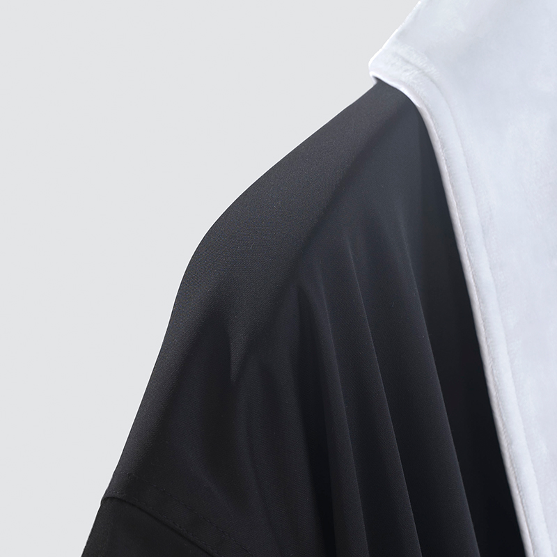 GALAXY Star Hotels Black double bathrobe 100% cotton kimono collar plus size spa customizable luxury nighty designs bathrobes - Image 5