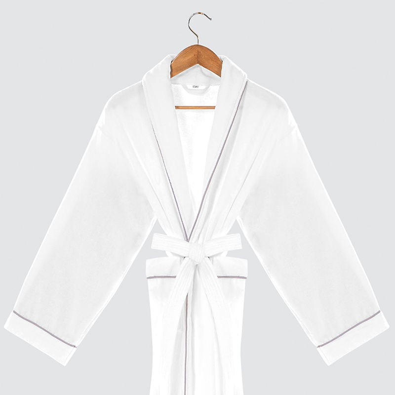 Luxury White Cut Fleece Silver Inlaid Bathrobe Casual Couple Style Winter Unisex Thick Warm Cozy Super Absorbent Bathrobe for Home Hotel - Image 4