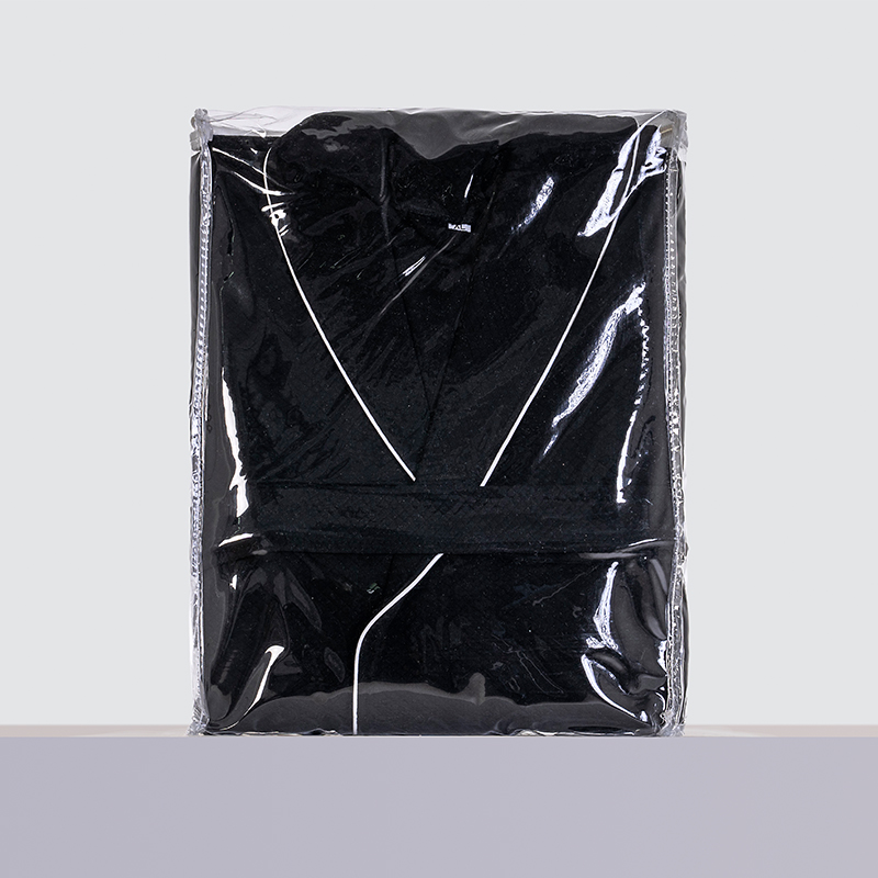 GALAXY High Quality Black Pineapple Grid Bathrobe Luxury Hotel Bathrobe Custom Logo White Bath Robe And Slippers Spa Aesthetic Custom Bathrobe - Image 7