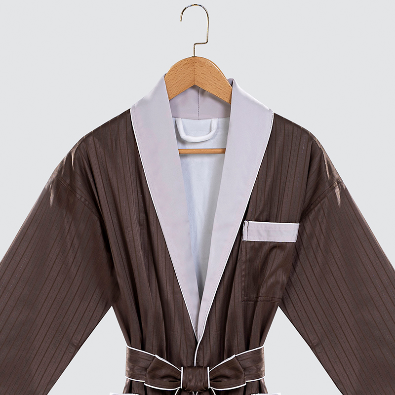 GALAXY Factory Price coffee gray-necked bathrobe eco-friendly white bathrobe 300 gsm warm bathrobes multicolor bathrobes luxury unisex - Image 4