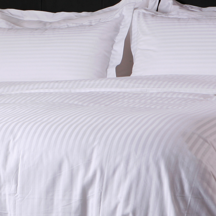 GALAXY Whole Sale Latest Design Bed Sheet 100% Cotton Star Hotel Custom Embroidery Hotel Striped Bed Sheets Set For Adults - Image 4