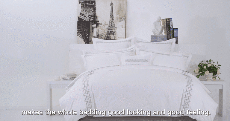 The Allure of Pure White Embroidered Hotel Bedding