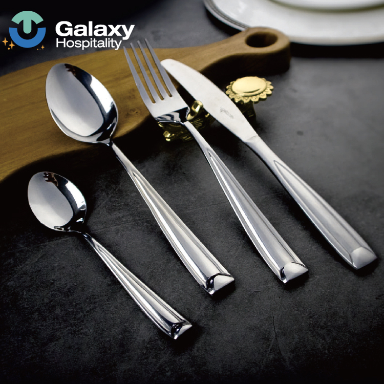 Luxury Hotel Silver Flatware – Engraved Stainless Steel 4-Piece Cutlery Set - Image 6