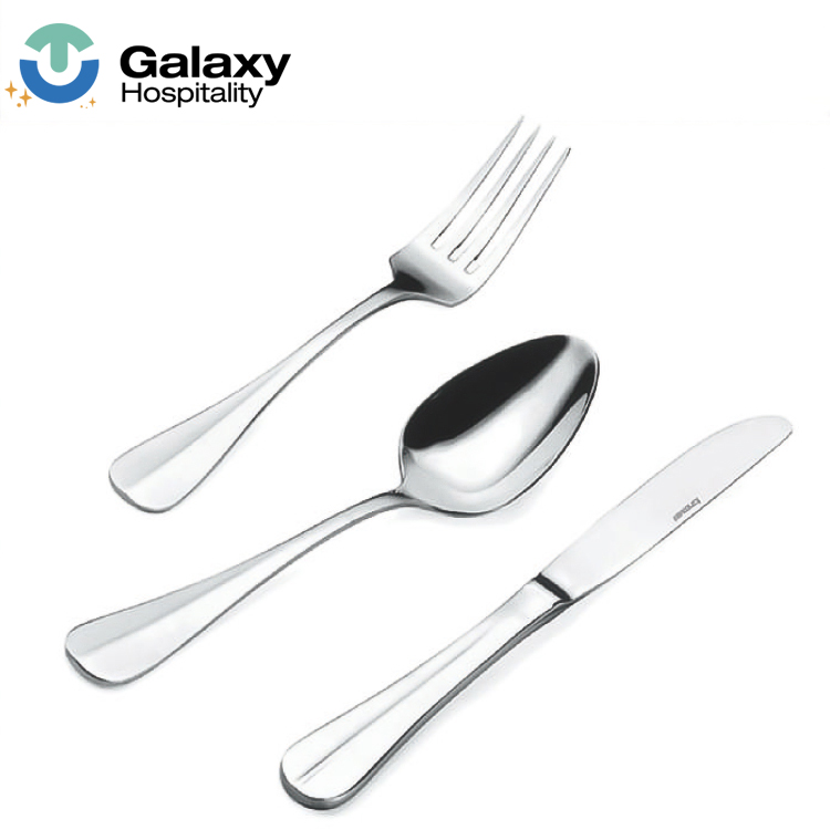 Luxury Hotel Silver Flatware – Engraved Stainless Steel 4-Piece Cutlery Set - Image 3