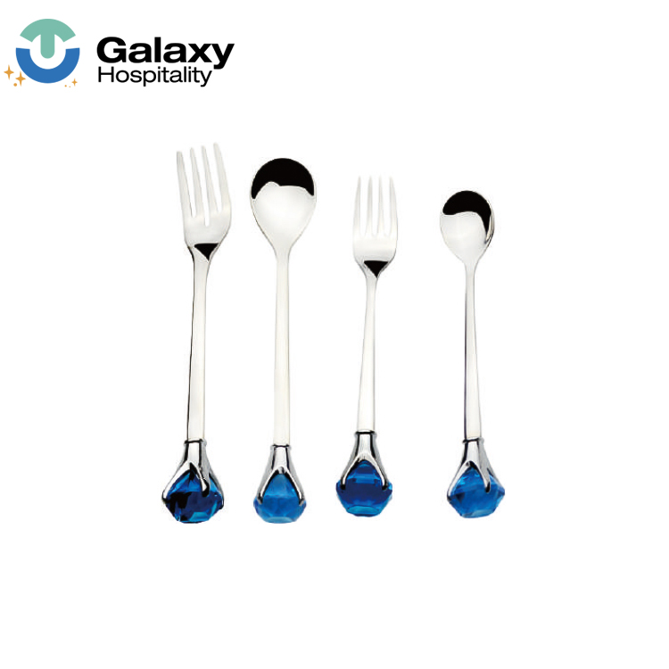 24-Piece Golden Electroplated Stainless Steel Flatware Set with Mirror Polish - Image 6