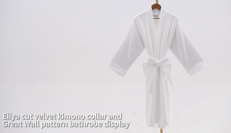 Premium Velour Bathrobe with Shawl Collar, Logo Jacquard & Raglan Sleeves – Elevate Hotel Comfort in Style