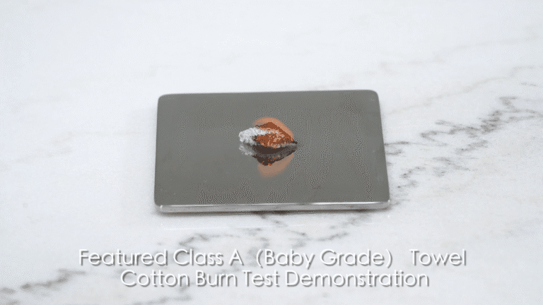 100% Cotton Towel Burn Test