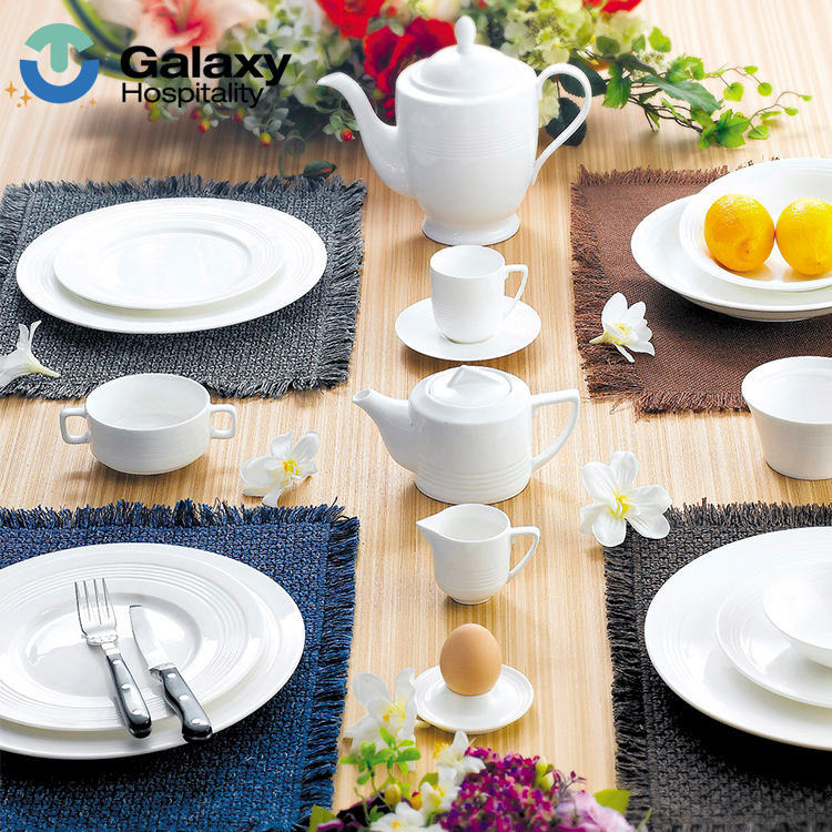 Classic White Ceramic Dinner Set – Elevate Hotel and Restaurant Dining with Timeless Porcelain Tableware - Image 6