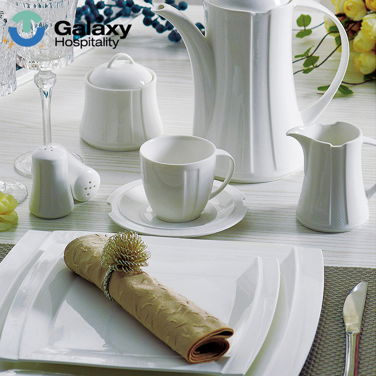 Wholesale Cream Porcelain Dinnerware Set – Elegant White Ceramic Tableware for Hotel and Restaurant Use - Image 4
