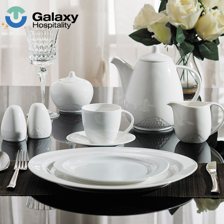 Wholesale Cream Porcelain Dinnerware Set – Elegant White Ceramic Tableware for Hotel and Restaurant Use - Image 2