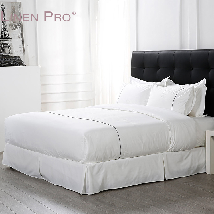 White 100% Cotton Hotel Bedding Set with Duvet Cover and Sheets