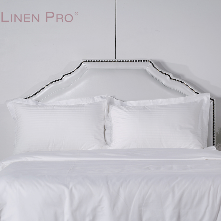 Premium Custom logo Hotel Bed Linen Duvet Cover White Bed Sheet Hotel Bedding Set 100% Cotton