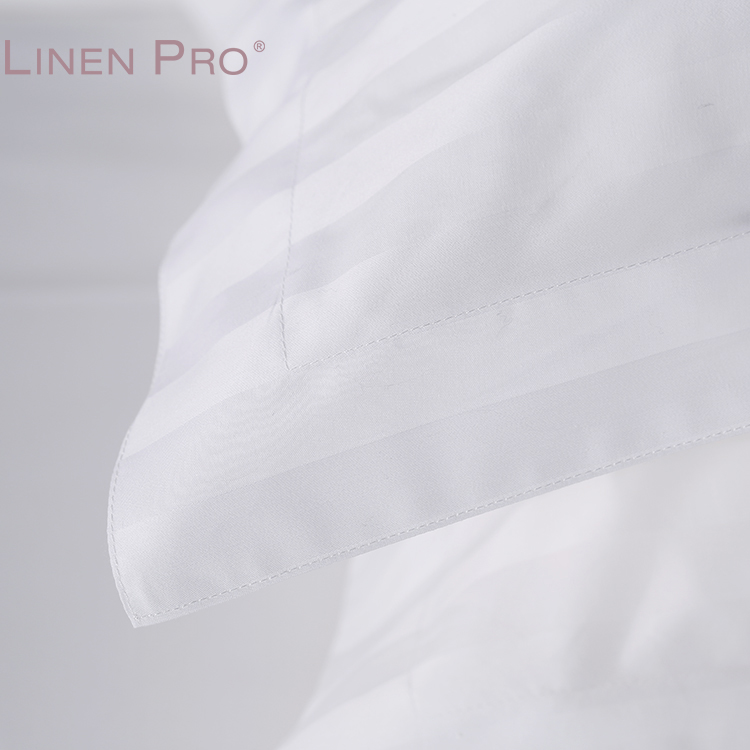 Luxury 5 Star Hotel Linen Brand logo Custom Size Duvet Cover Bed Sheet White 100% Cotton Hotel Bedding Set - Image 4