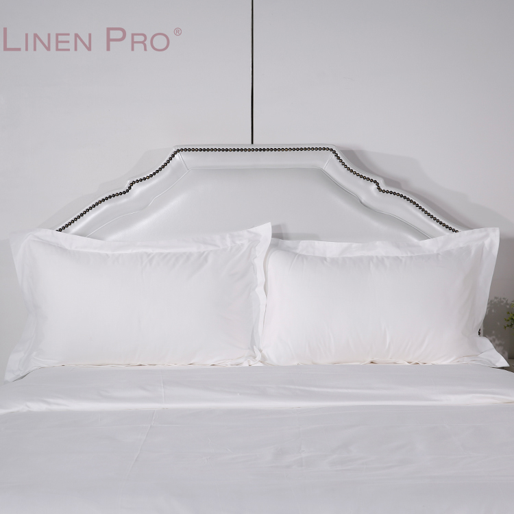 Luxury 5 Star Hotel Linen Brand logo Custom Size Duvet Cover Bed Sheet White 100% Cotton Hotel Bedding Set - Image 6