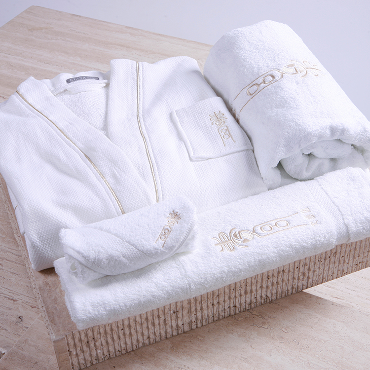 Luxury Cotton Velour Bathrobe and Towel Gift Set for Women – Hotel Quality - Image 3