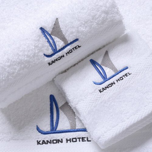 100% Cotton Platinum Satin Black Luxury Hotel Bath Towel Set with Custom Logo