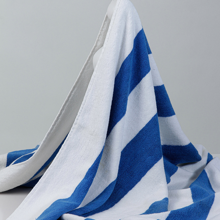 Pure Cotton Blue and White Striped Beach Towel – Soft, Absorbent, Durable - Image 7