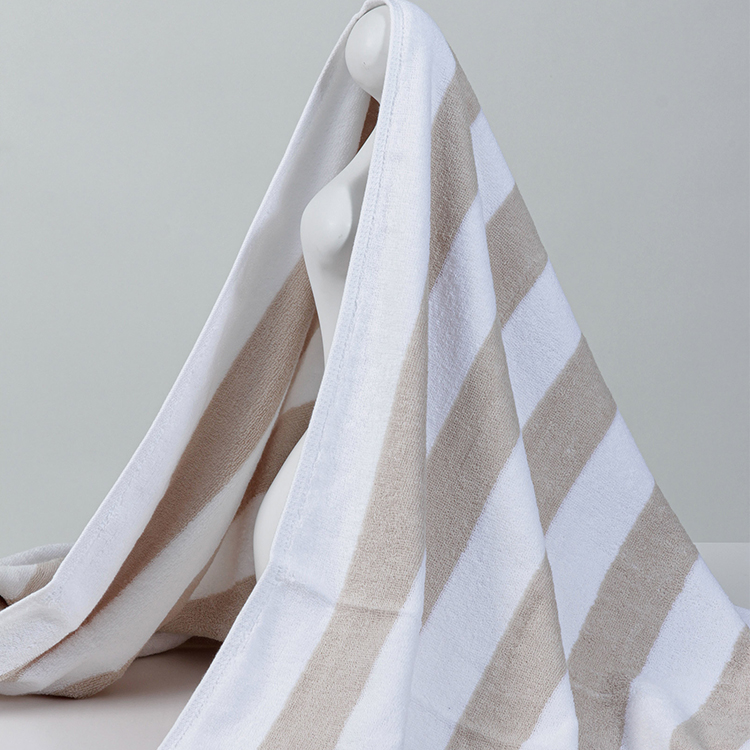 Pure Cotton Blue and White Striped Beach Towel – Soft, Absorbent, Durable - Image 8