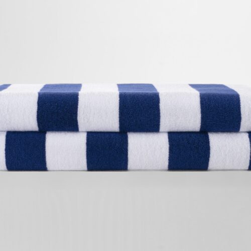 Soft Absorbent Striped Knitted 100% Cotton Bath and Beach Towel with Custom Logo