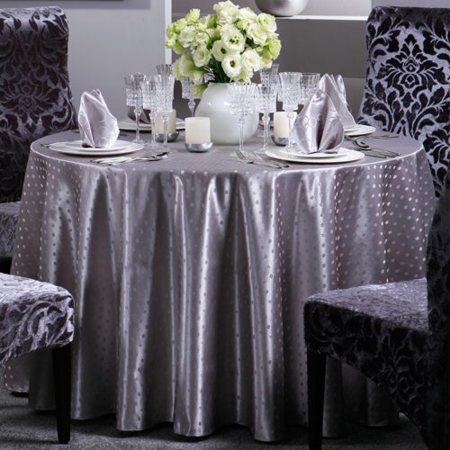132 Inch Custom Round Polyester Wedding Tablecloth Plain Hotel Banquet Linen