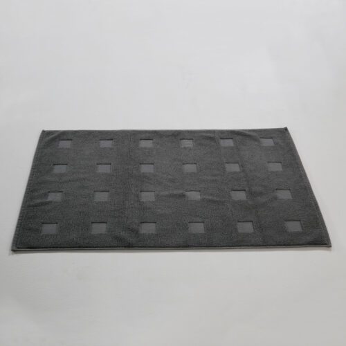 100% Cotton Super Absorbent Non-Slip Gray Bath Mat for Home and Hotel