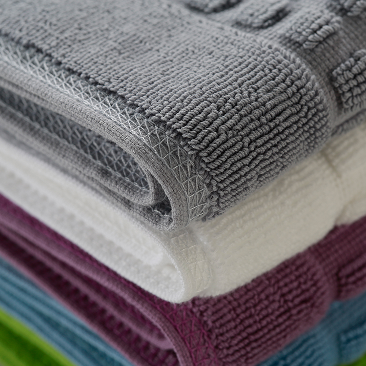 Multicolor 100% Cotton Bath Floor Mat 50×80 Absorbent Jacquard for Hotel and Home - Image 7