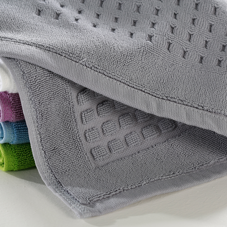 Multicolor 100% Cotton Bath Floor Mat 50×80 Absorbent Jacquard for Hotel and Home - Image 5