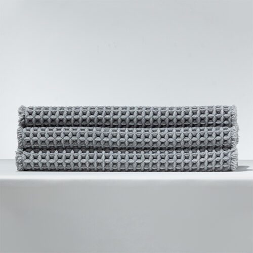 Eco-Friendly Luxury Square Waffle Bath Mat with Elastic Comfort for Hotel and Home